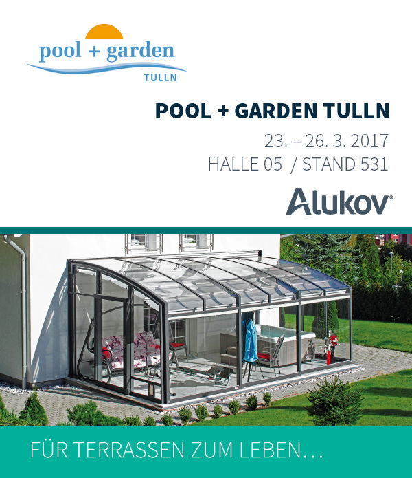 Alukov auf der messe poolgarden in tulln 2017